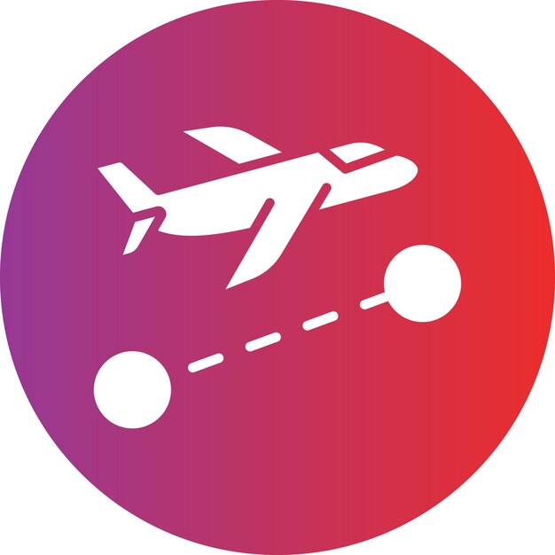 Vectorontwerp Direct Flight Icon Style