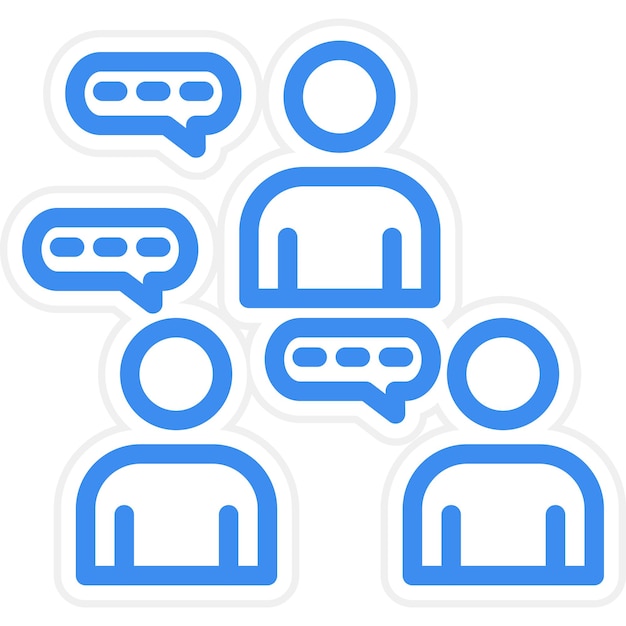 Vectorontwerp Discussie Icon Stijl