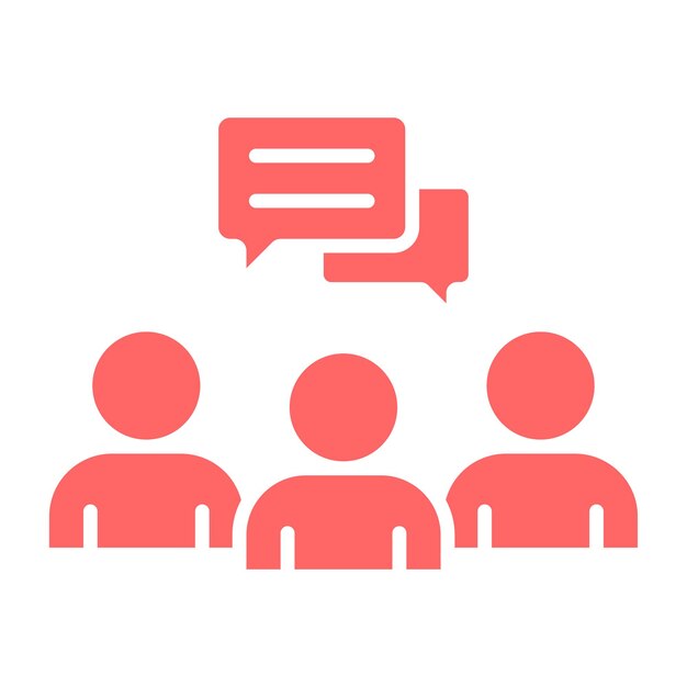 Vectorontwerp Discussie Icon Stijl