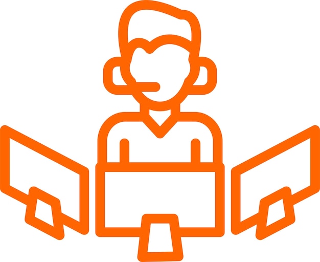 Vectorontwerp Dispatcher Icon Style