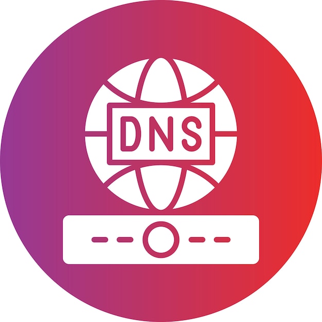 Vector vectorontwerp dns icon style