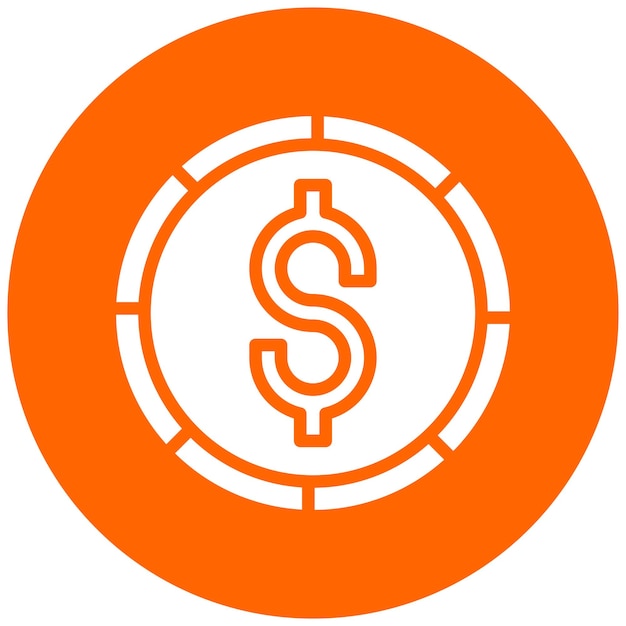 Vectorontwerp Dollarteken Icon Stijl
