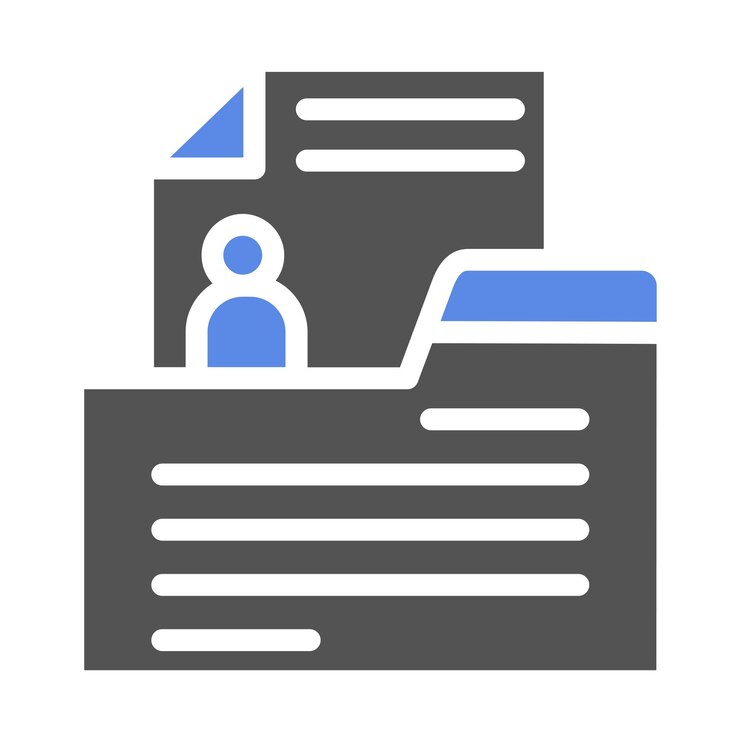 Vector vectorontwerp dossier icon stijl