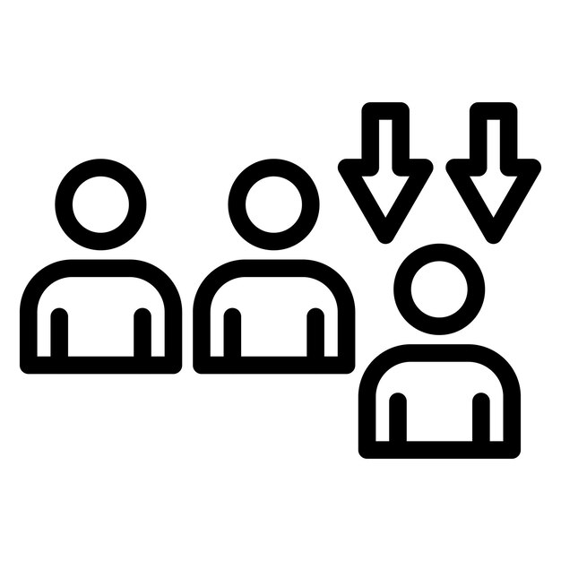 Vectorontwerp Downsizing Icon Style