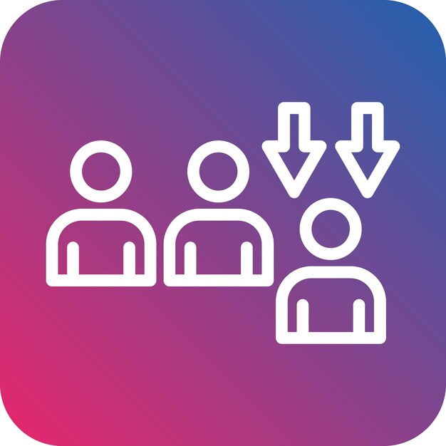 Vectorontwerp Downsizing Icon Style