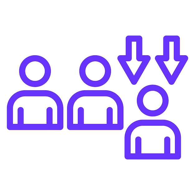Vectorontwerp Downsizing Icon Style