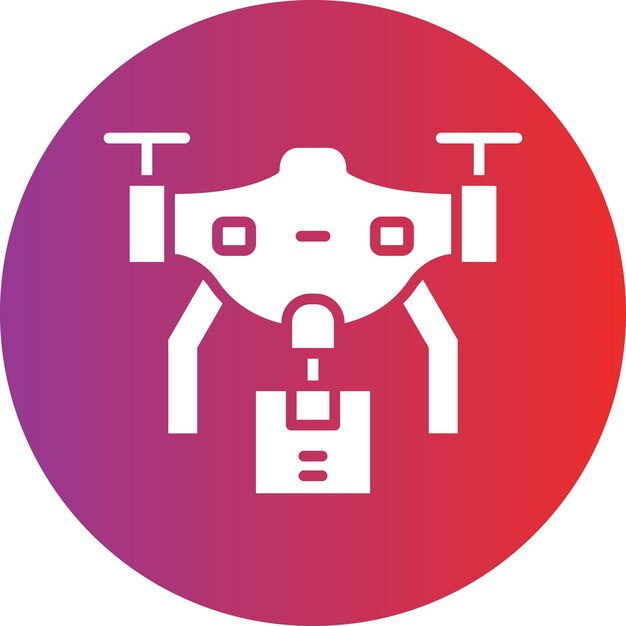 Vectorontwerp Drone Delivery Icon Style