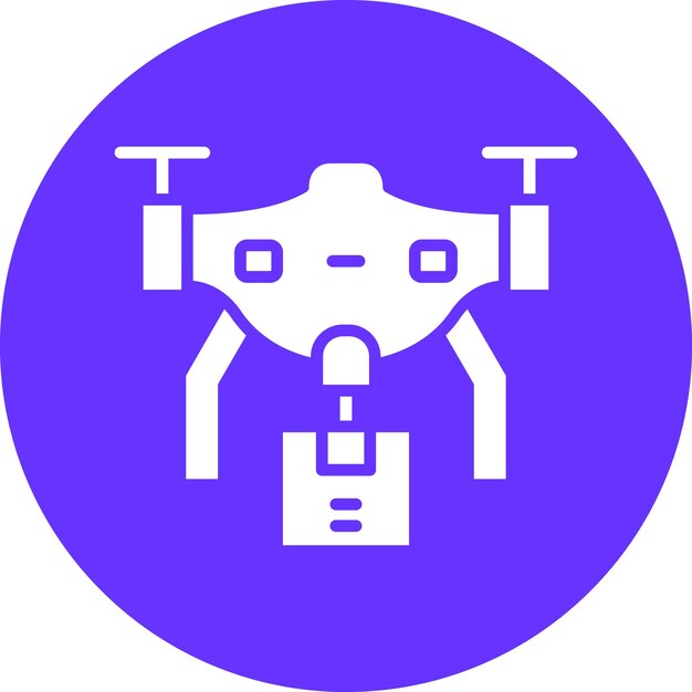 Vectorontwerp Drone Delivery Icon Style