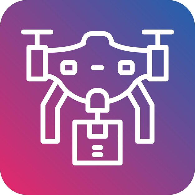 Vectorontwerp Drone Delivery Icon Style