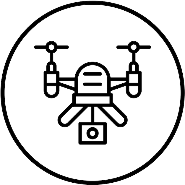 Vectorontwerp Drone Icon Style