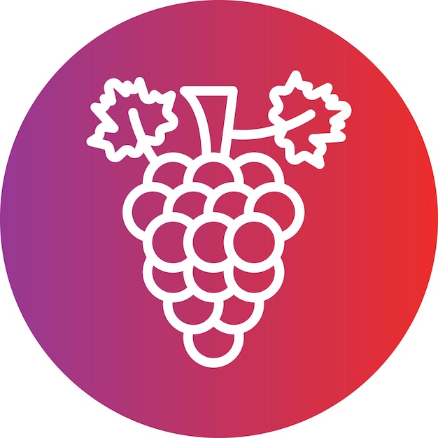 Vectorontwerp druiven icoon stijl