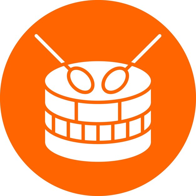 Vectorontwerp Drum Icon Style