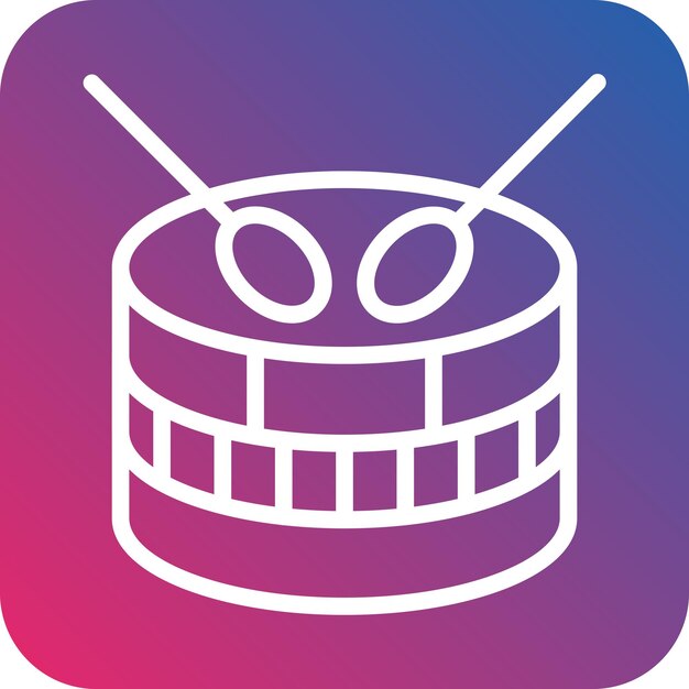 Vectorontwerp Drum Icon Style