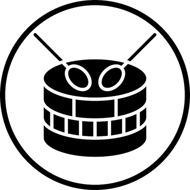 Vector vectorontwerp drum icon style