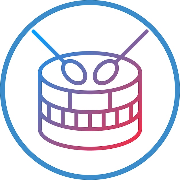 Vectorontwerp Drum Icon Style