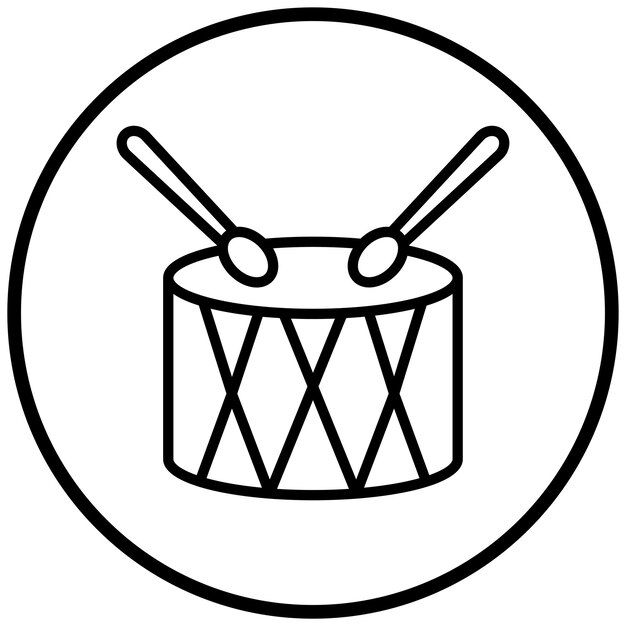 Vectorontwerp Drum Icon Style