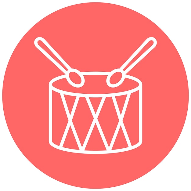 Vectorontwerp Drum Icon Style