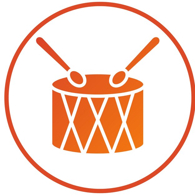 Vectorontwerp Drum Icon Style