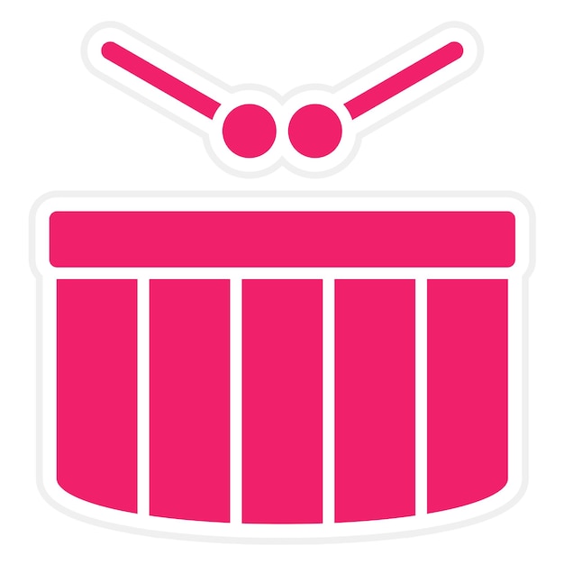 Vectorontwerp Drum Icon Style