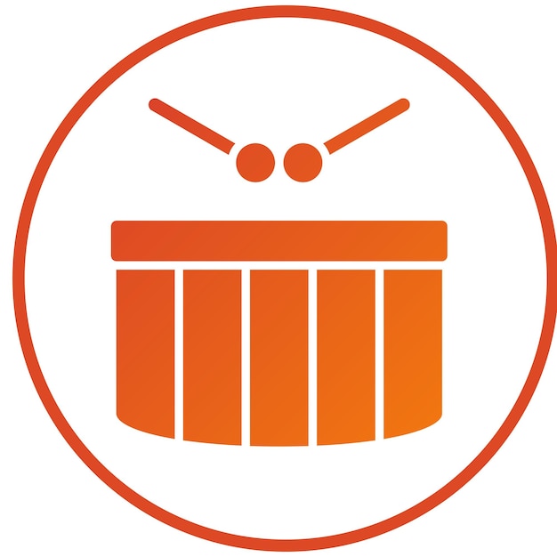 Vectorontwerp Drum Icon Style