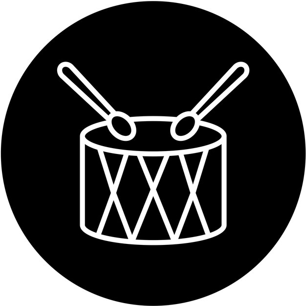 Vectorontwerp Drum Icon Style