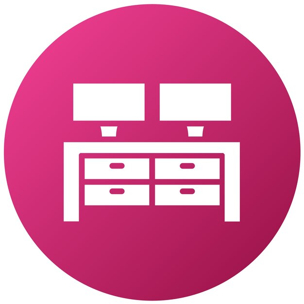 Vectorontwerp Dual Monitors Icon Style
