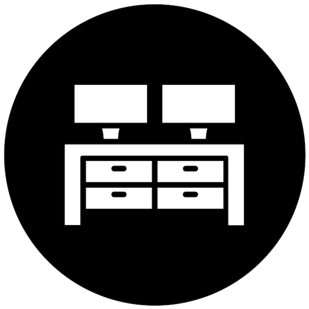 Vectorontwerp Dual Monitors Icon Style