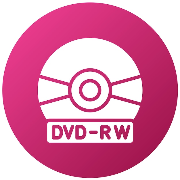 Vectorontwerp DVDRW Icon Style