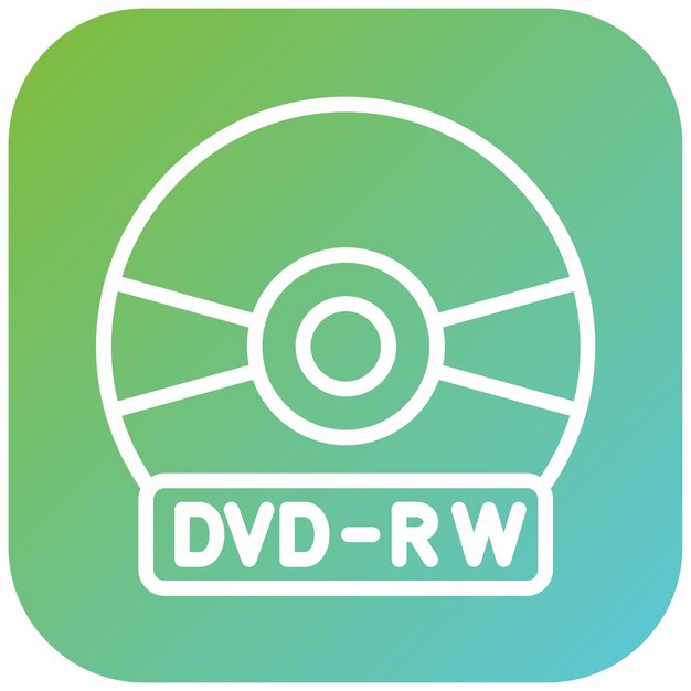 Vectorontwerp DVDRW Icon Style