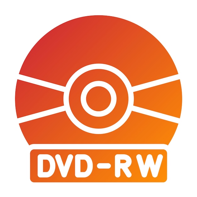 Vectorontwerp DVDRW Icon Style