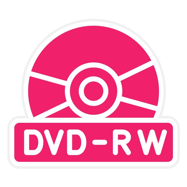 Vectorontwerp DVDRW Icon Style