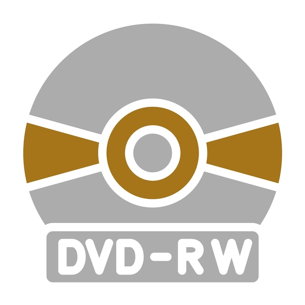 Vectorontwerp DVDRW Icon Style