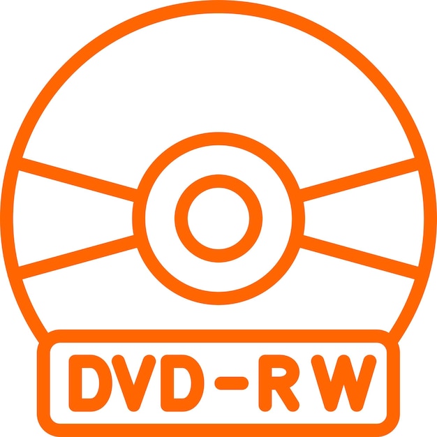 Vectorontwerp DVDRW Icon Style