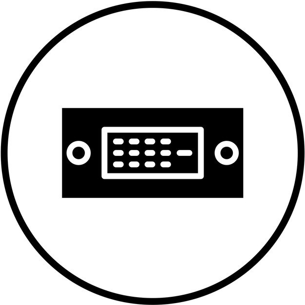 Vectorontwerp DVI-connector Icon Style