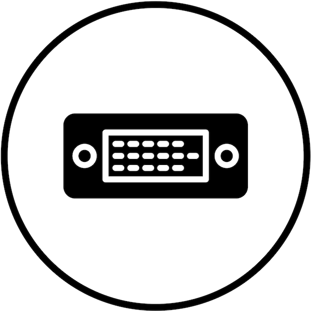 Vectorontwerp DVI Port Icon Style