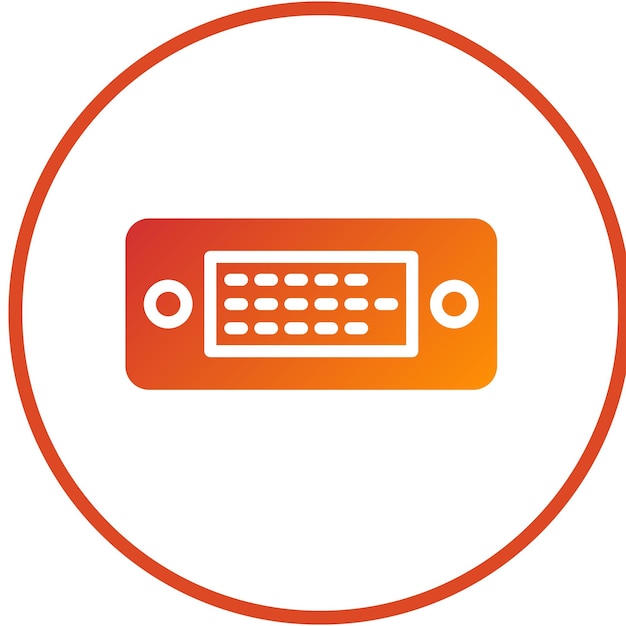 Vectorontwerp DVI Port Icon Style