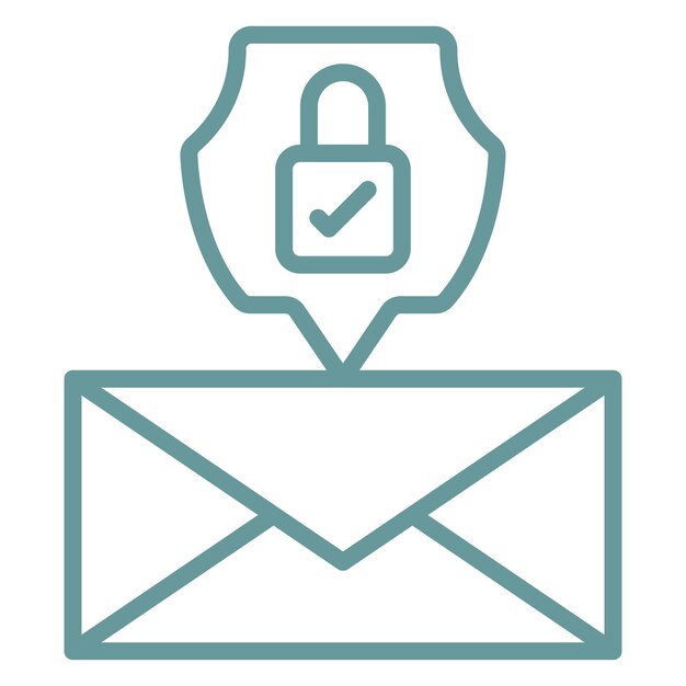 Vectorontwerp E-mailbescherming Icon Style