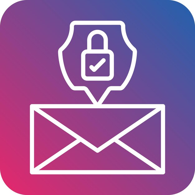 Vectorontwerp E-mailbescherming Icon Style