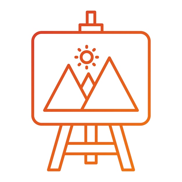 Vectorontwerp Easel Icon Style