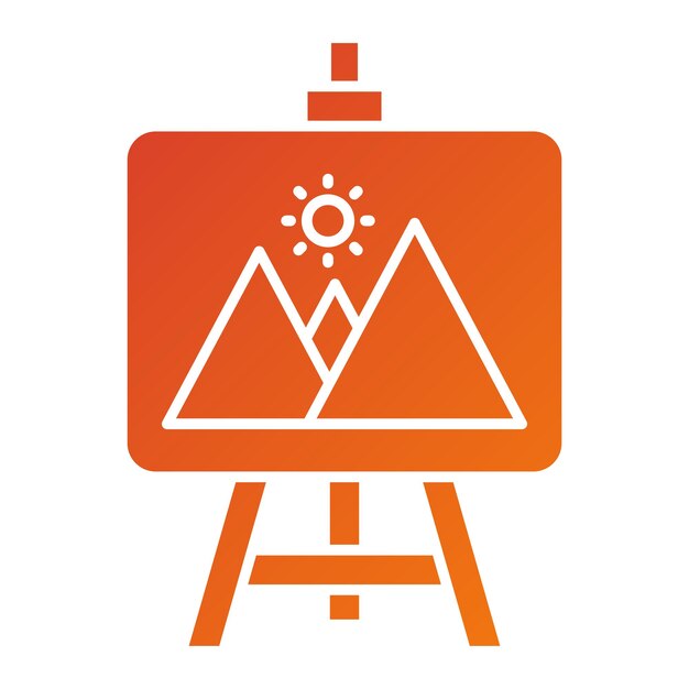 Vectorontwerp Easel Icon Style