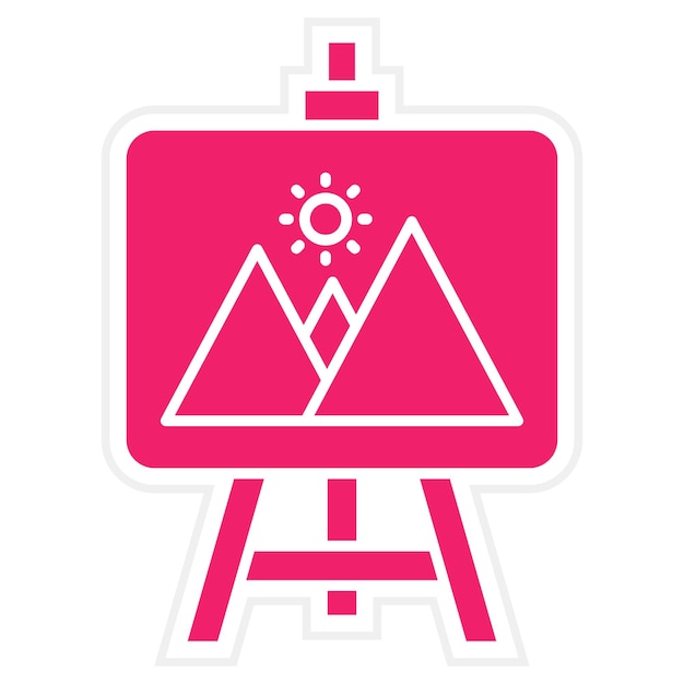 Vectorontwerp Easel Icon Style
