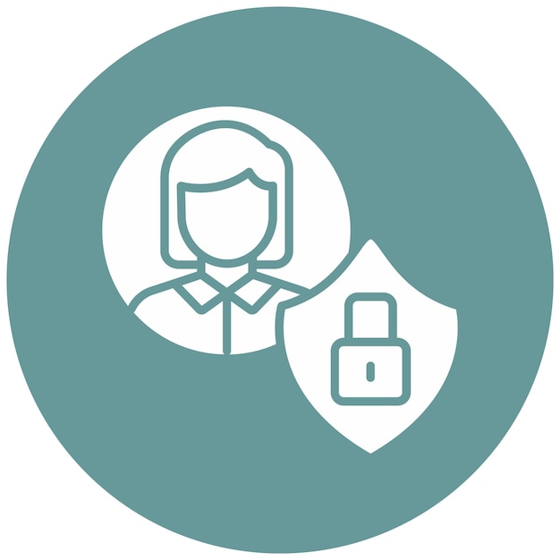 Vectorontwerp Eindgebruiker Privacy Icon Style