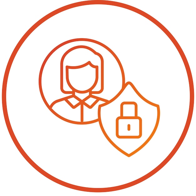 Vectorontwerp Eindgebruiker Privacy Icon Style