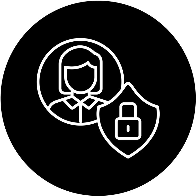 Vectorontwerp Eindgebruiker Privacy Icon Style