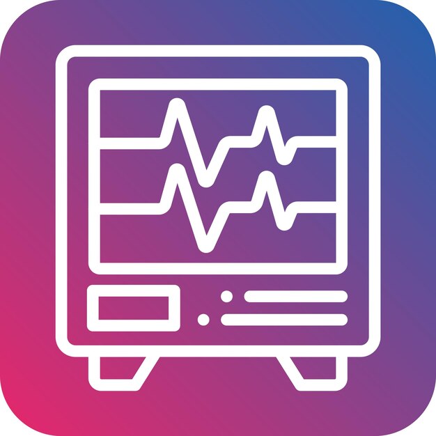 Vectorontwerp Electrocardiogram Icon Style