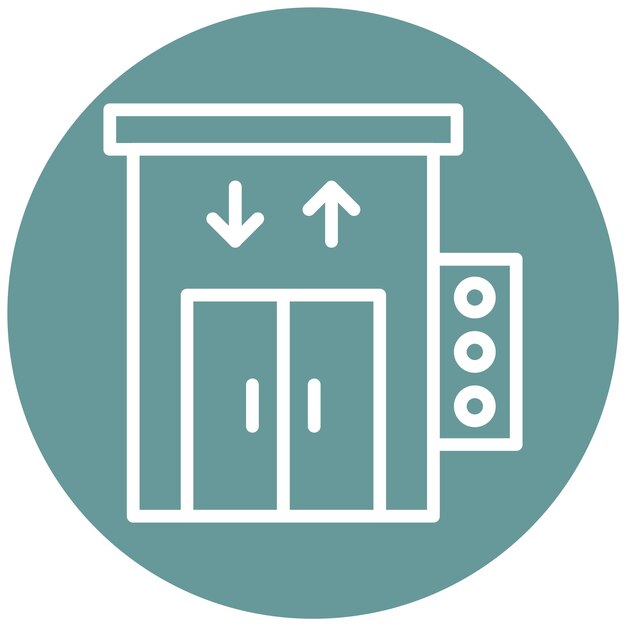 Vector vectorontwerp elevator icon style