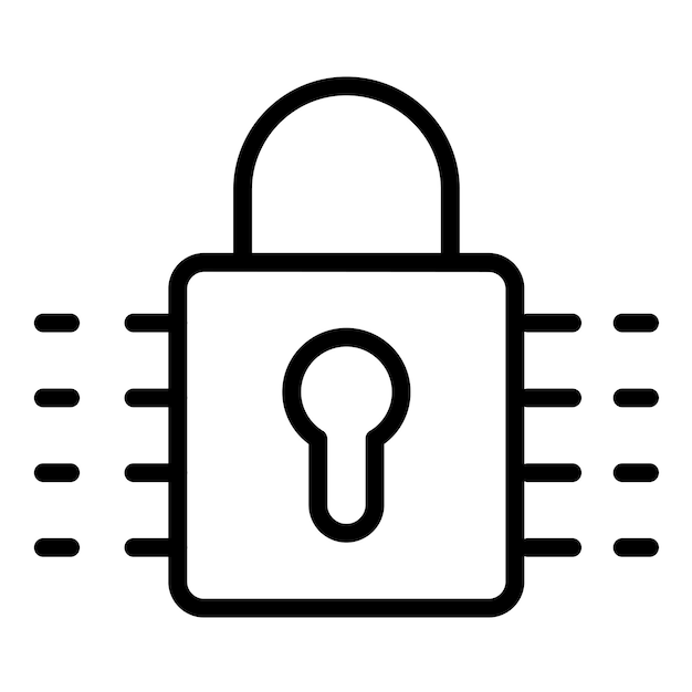 Vectorontwerp Encryption Lock Icon Style