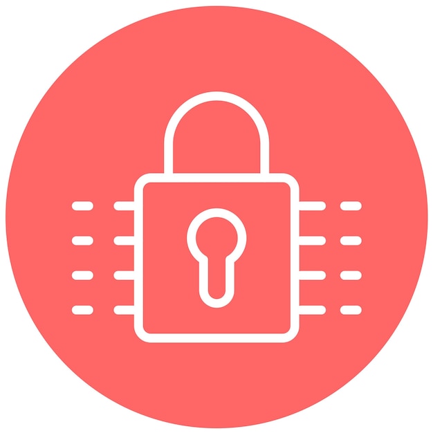 Vectorontwerp Encryption Lock Icon Style