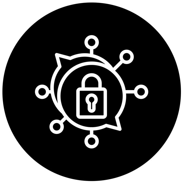 Vectorontwerp End-to-End Encryption Icon Style