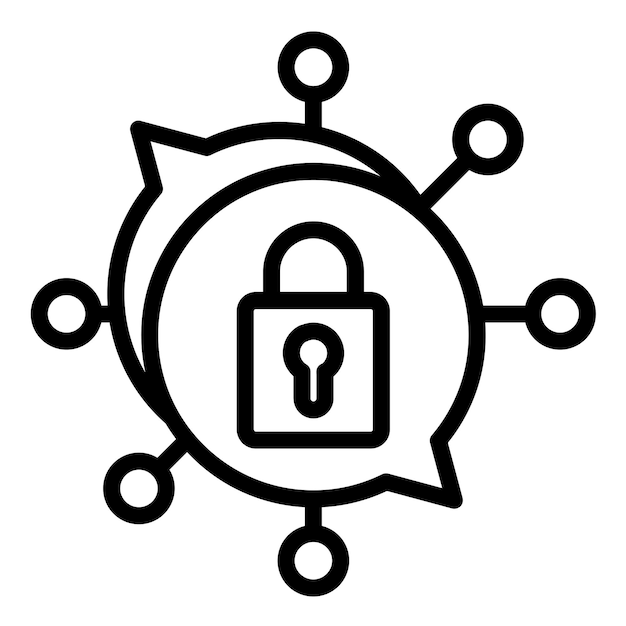 Vectorontwerp End-to-End Encryption Icon Style